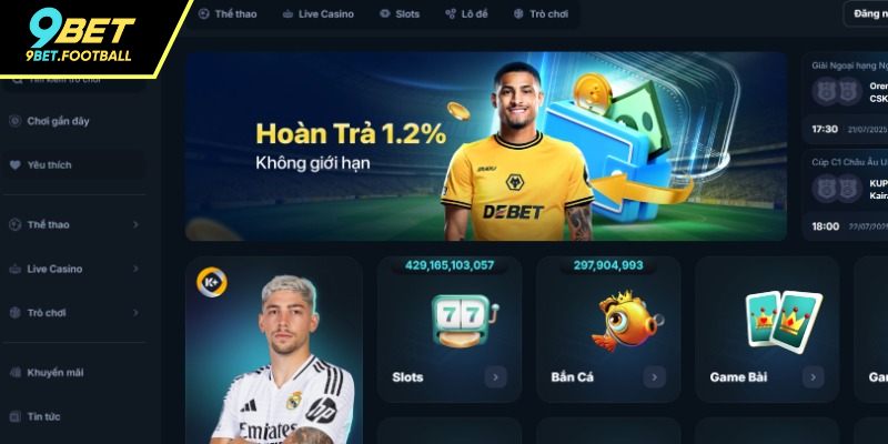 Tin tức 9BET về sảnh cược live casino